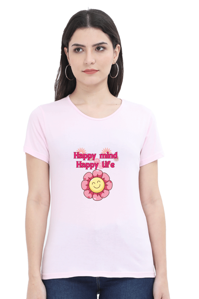Happy Mind Printed T-shirt for Women