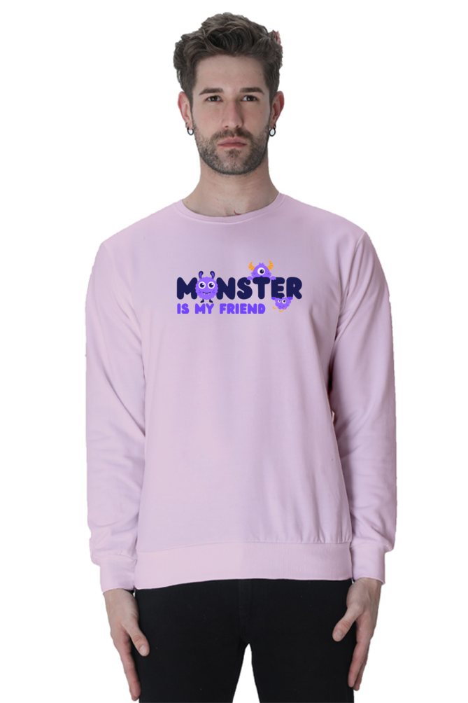 Funny Monster Graphic Printed Sweatshirt For Men [Light Weighted 300 GSM ]
