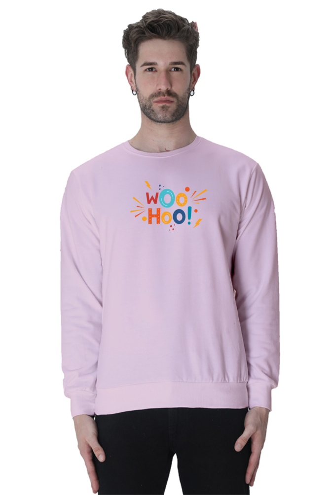 woohoo Graphic Printed Sweatshirt For Men [Light Weighted 300 GSM ]