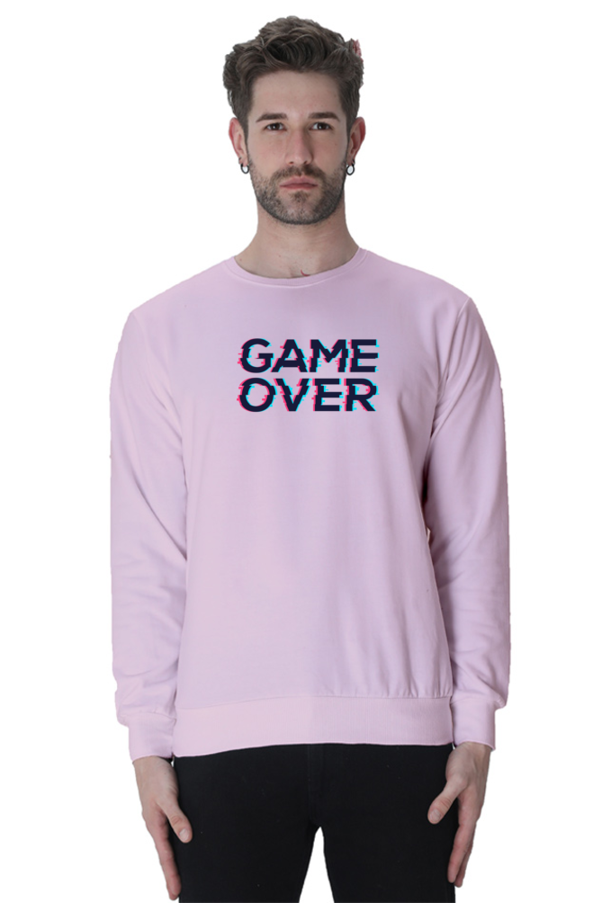 Game Over Graphic Printed Sweatshirt For Men [Light Weighted 300 GSM ]
