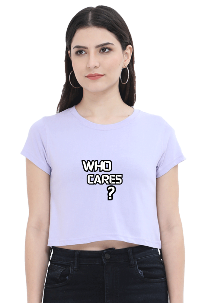 Who Cares Printed Crop Tops For Women