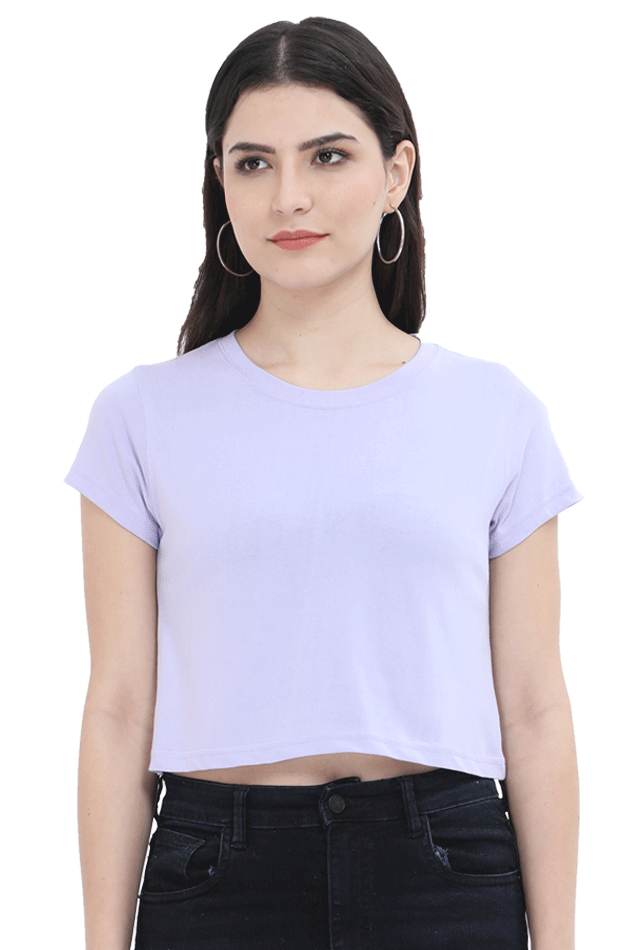 Solid Crop Tops For Women