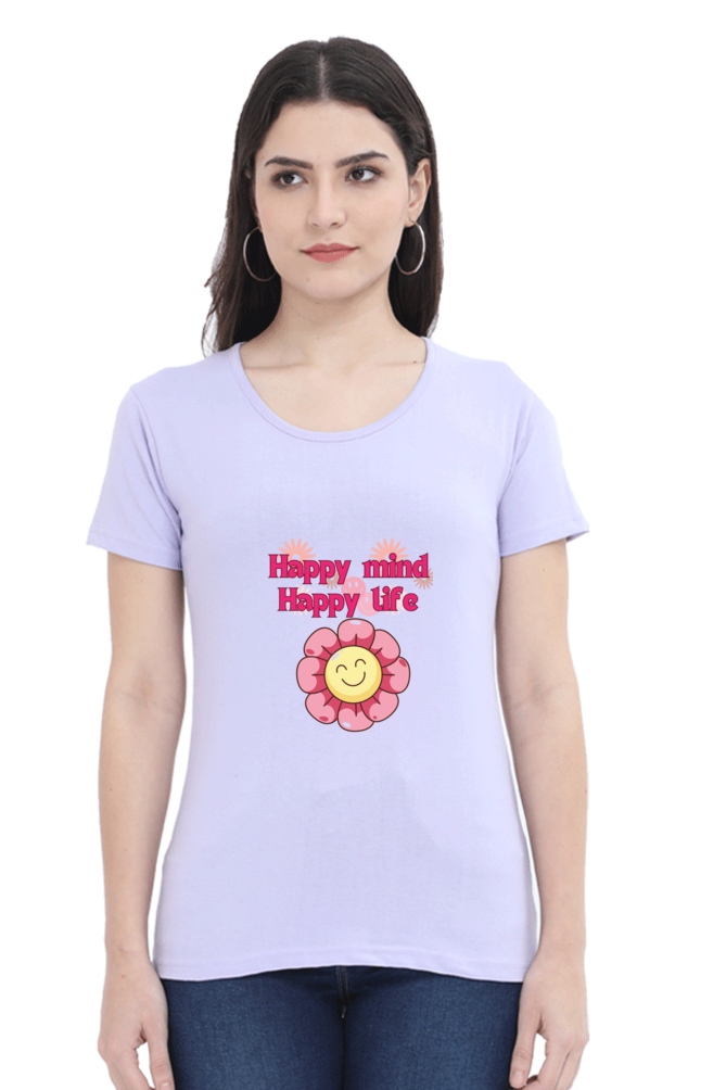 Happy Mind Printed T-shirt for Women