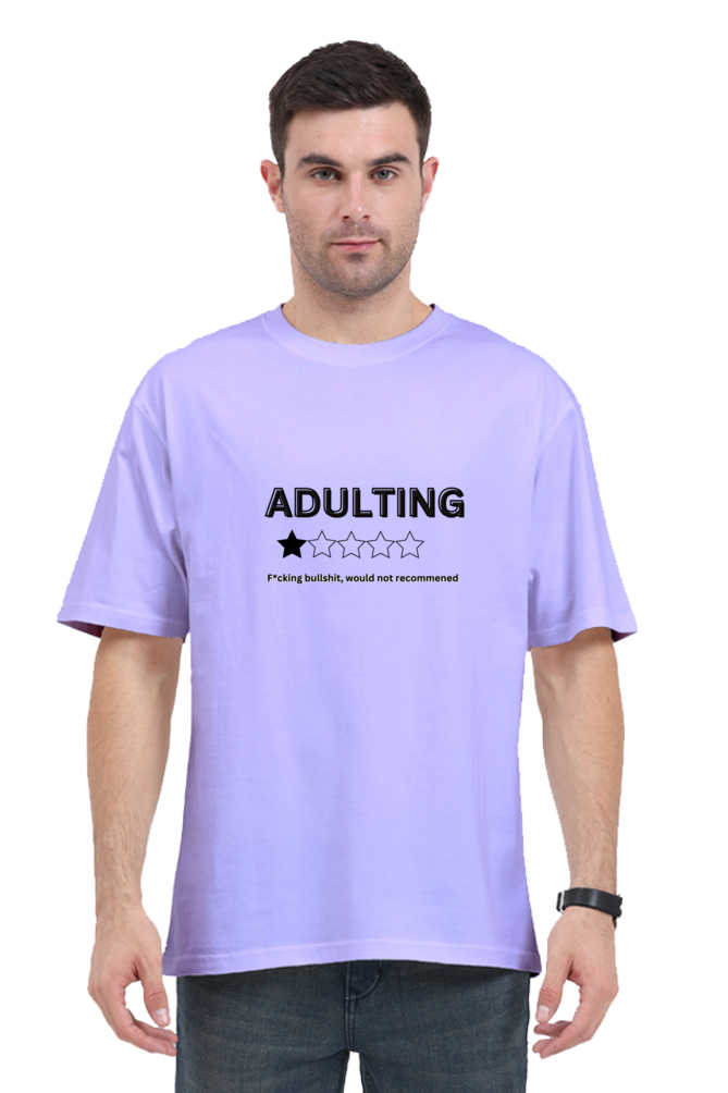 Adulting Graphic Classic Oversized T-shirt for men [240 GSM]