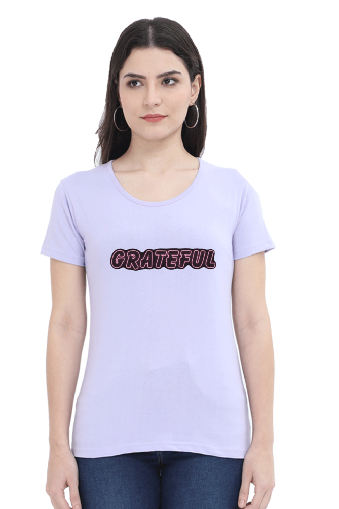 Grateful Printed T-shirt for Women
