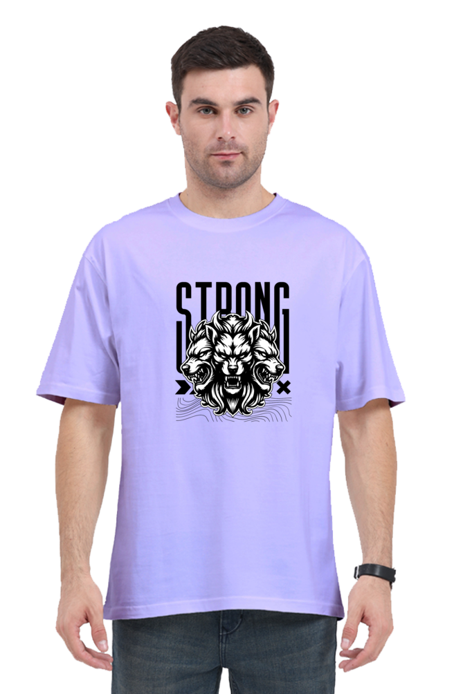 Strong Lion  Graphic Printed Classic Oversized T-shirt for Men [240GSM]