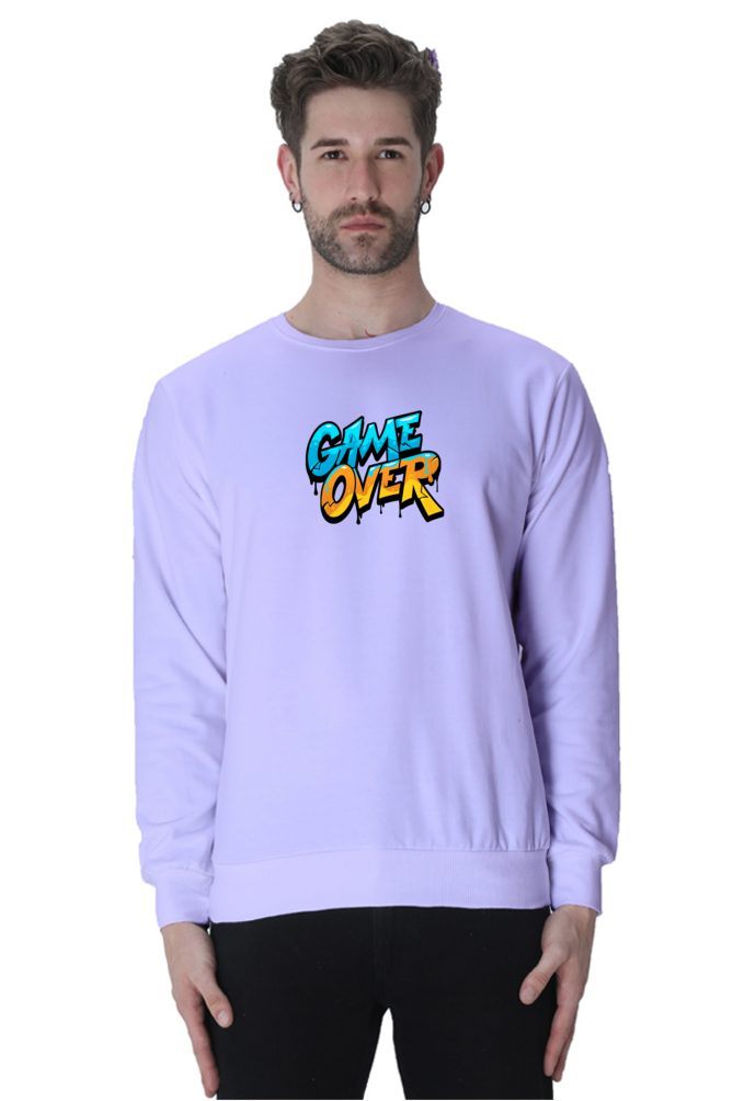 Game Over Graphic Printed Sweatshirt For Men [Light Weighted 300 GSM ]