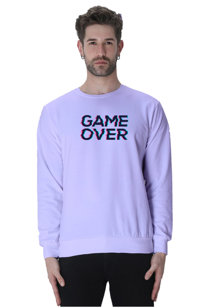 Game Over Graphic Printed Sweatshirt For Men [Light Weighted 300 GSM ]