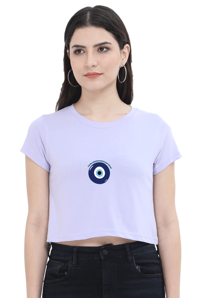 Evil Eye Printed Crop Top For Women