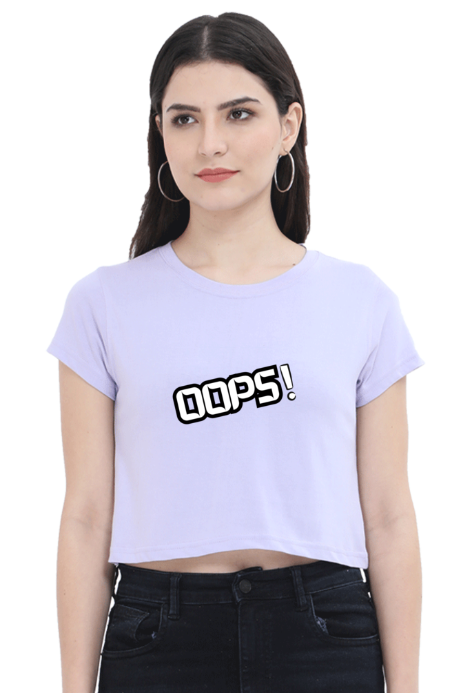 Oops Printed Crop Tops For Women