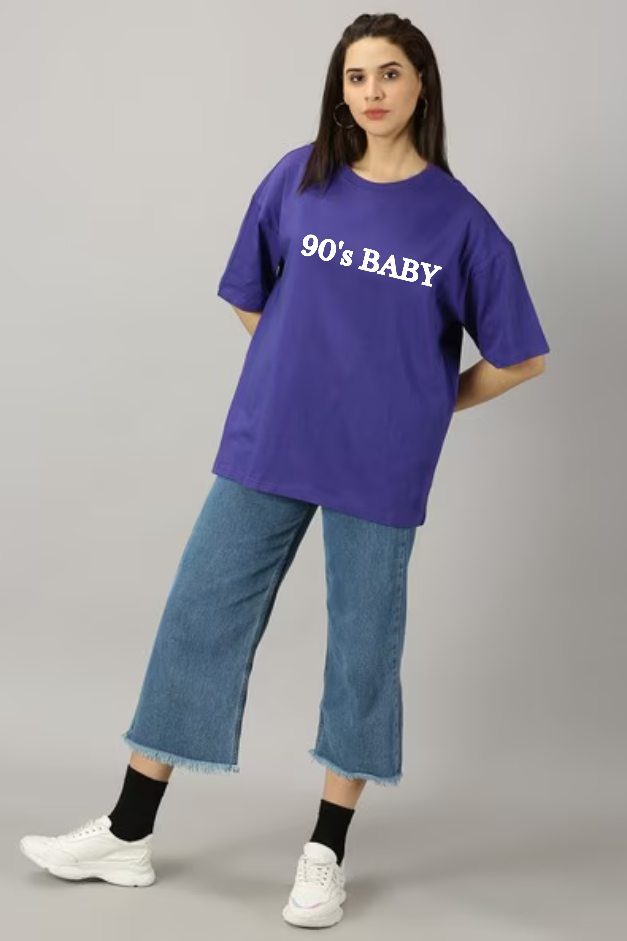 90's Baby Graphic Printed Classic Oversized T-shirt For Women [240GSM]