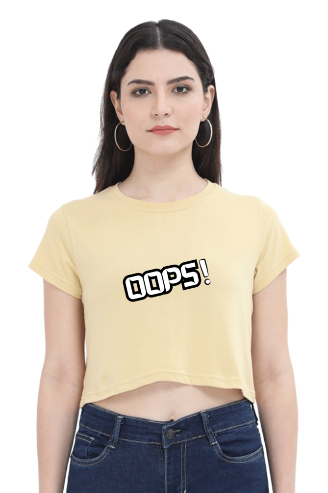 Oops Printed Crop Tops For Women
