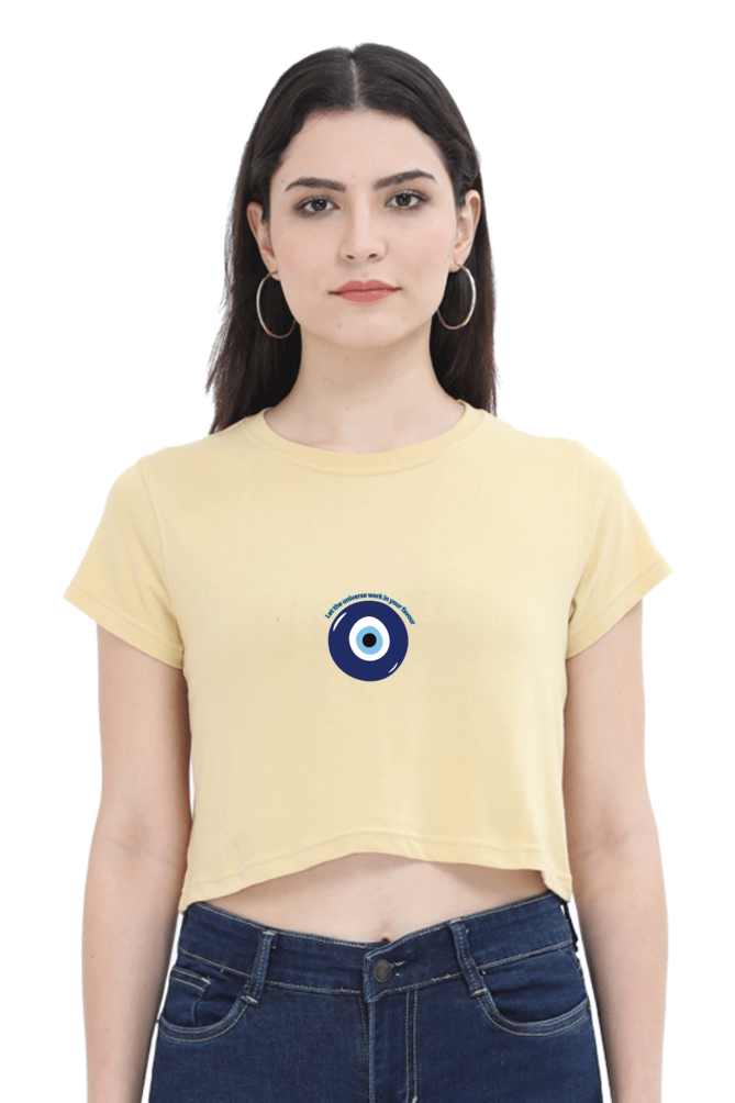 Evil Eye Printed Crop Top For Women