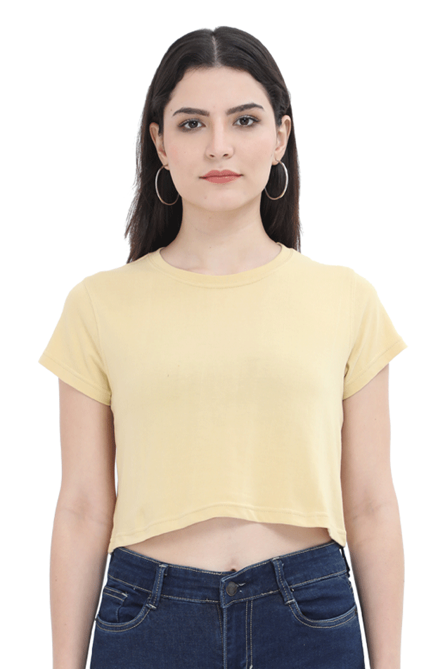 Solid Crop Tops For Women