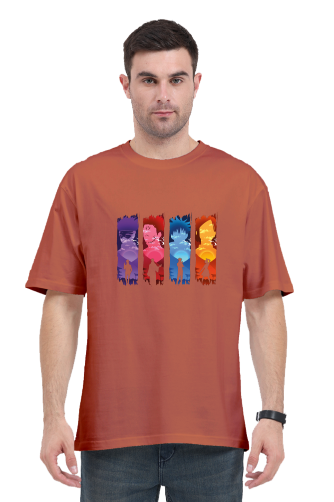 Anime Band Graphic Printed Classic  Oversized T-shirt for Men [240GSM ]