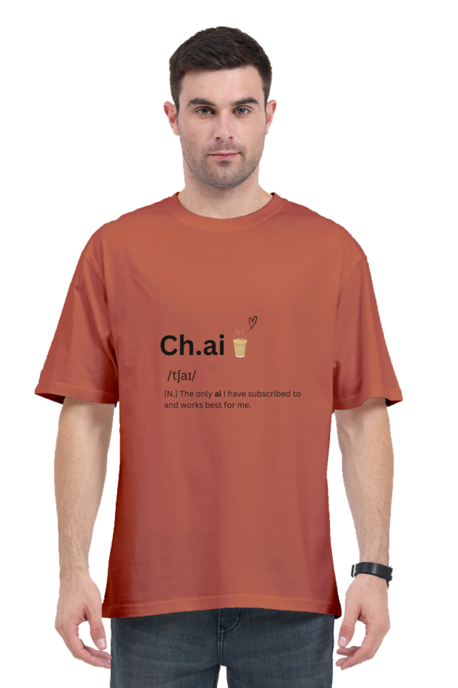 Chai Graphic Printed Classic Oversized T-shirt for Men [240GSM]