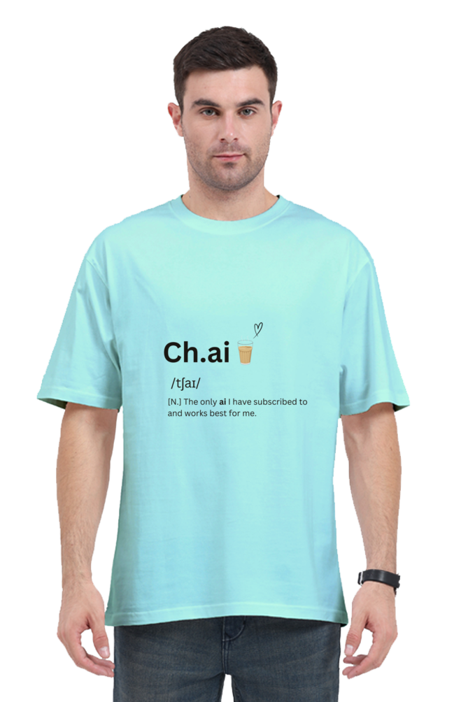 Chai Graphic Printed Classic Oversized T-shirt for Men [240GSM]