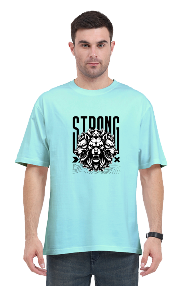 Strong Lion  Graphic Printed Classic Oversized T-shirt for Men [240GSM]
