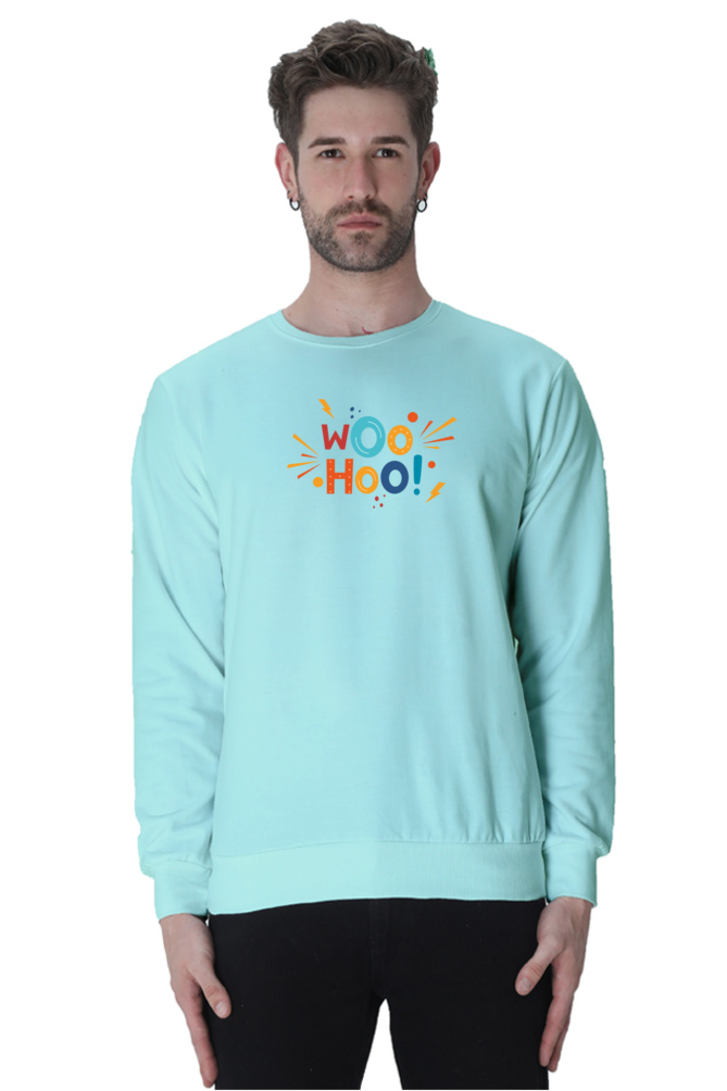 woohoo Graphic Printed Sweatshirt For Men [Light Weighted 300 GSM ]