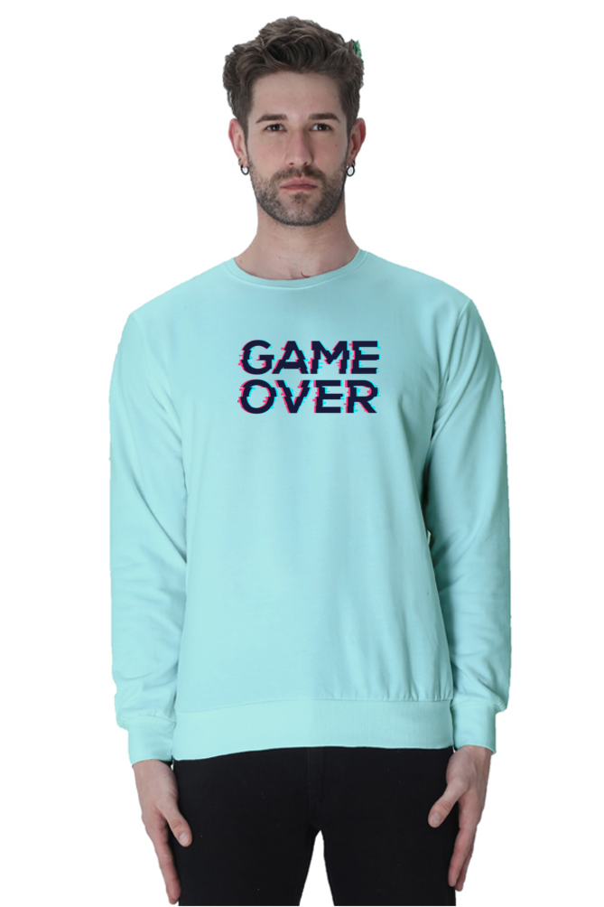Game Over Graphic Printed Sweatshirt For Men [Light Weighted 300 GSM ]
