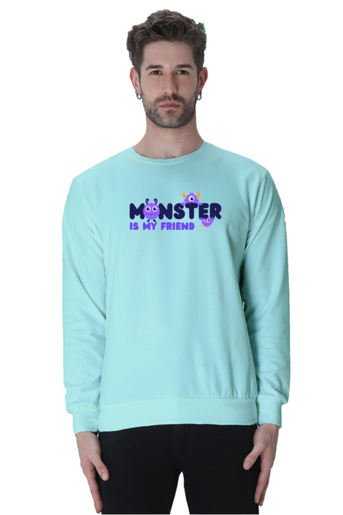 Funny Monster Graphic Printed Sweatshirt For Men [Light Weighted 300 GSM ]