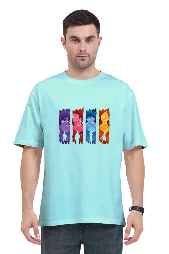 Anime Band Graphic Printed Classic  Oversized T-shirt for Men [240GSM ]