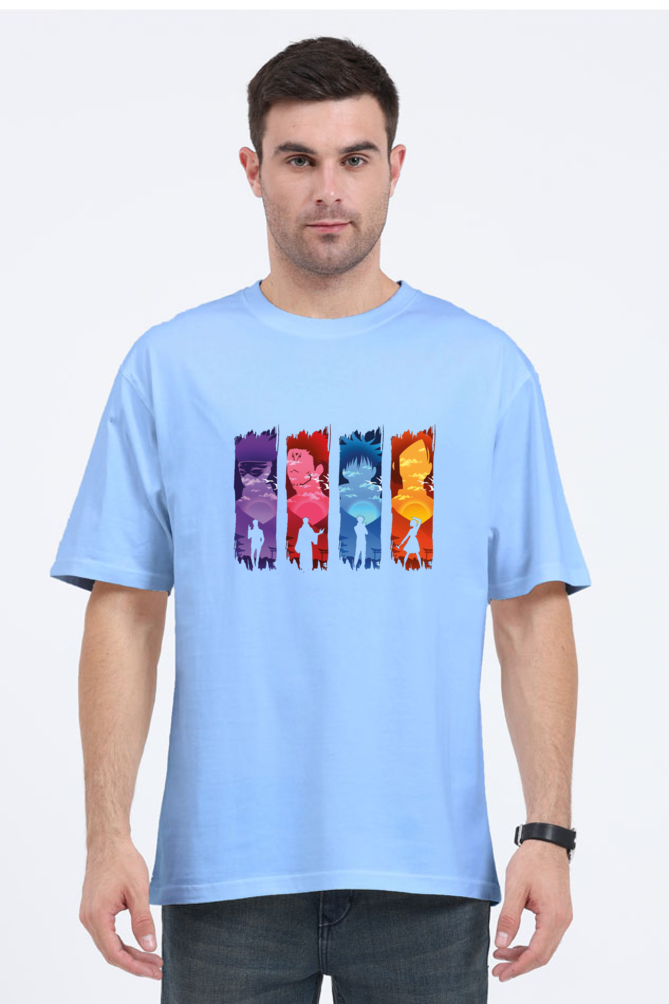 Anime Band Graphic Printed Classic  Oversized T-shirt for Men [240GSM ]