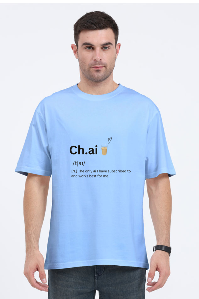 Chai Graphic Printed Classic Oversized T-shirt for Men [240GSM]