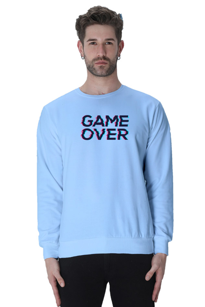 Game Over Graphic Printed Sweatshirt For Men [Light Weighted 300 GSM ]