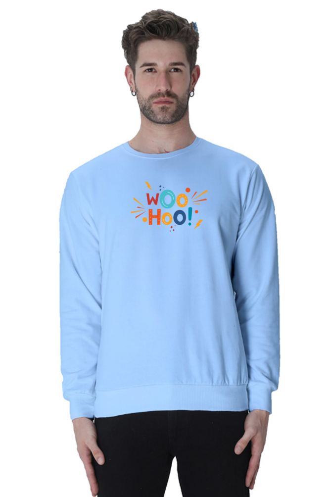 woohoo Graphic Printed Sweatshirt For Men [Light Weighted 300 GSM ]