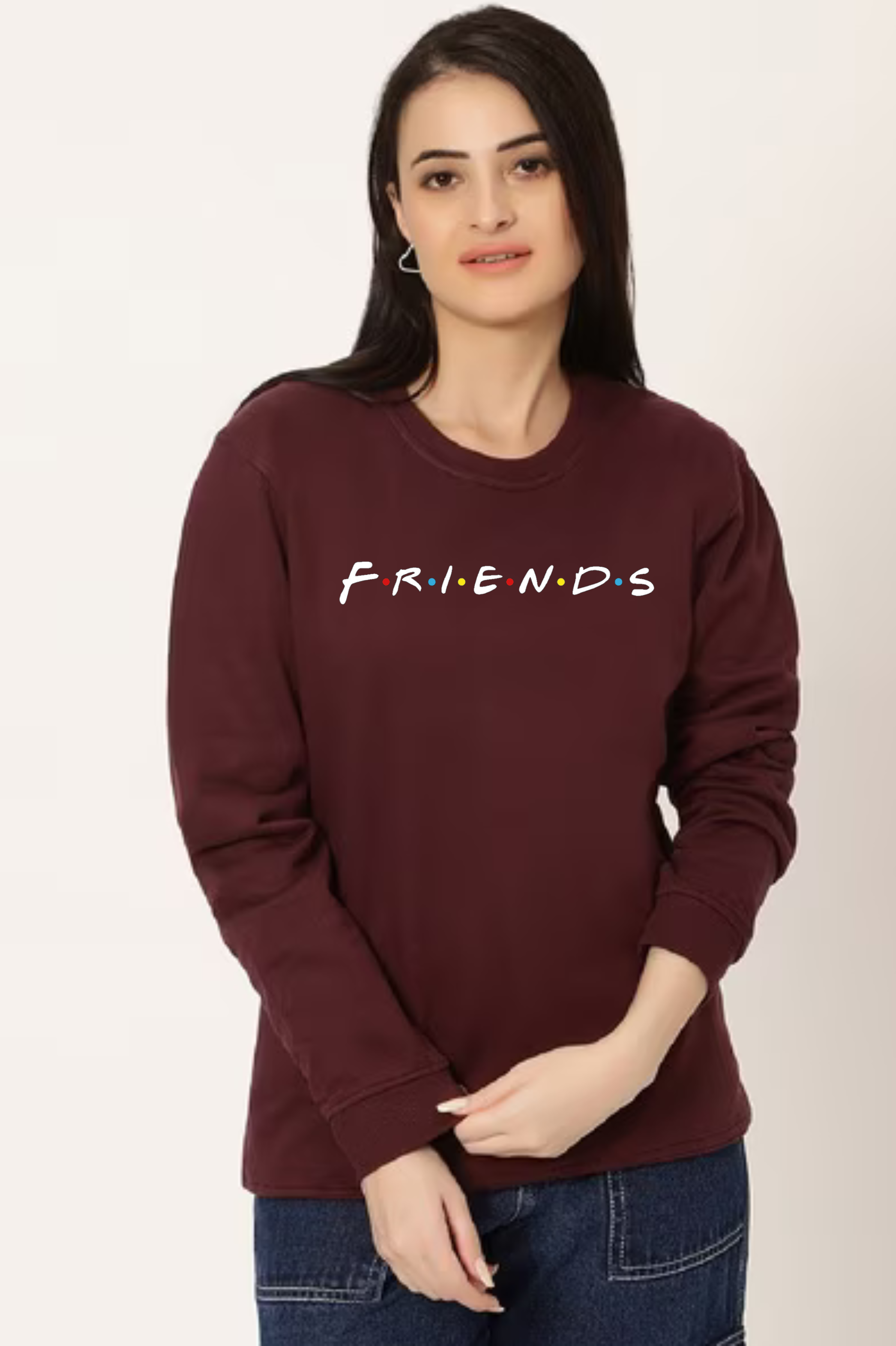 F.R.I.E.N.D.S Oversized Graphic Printed Sweatshirt For Women [ Heavyweight 400 GSM ]