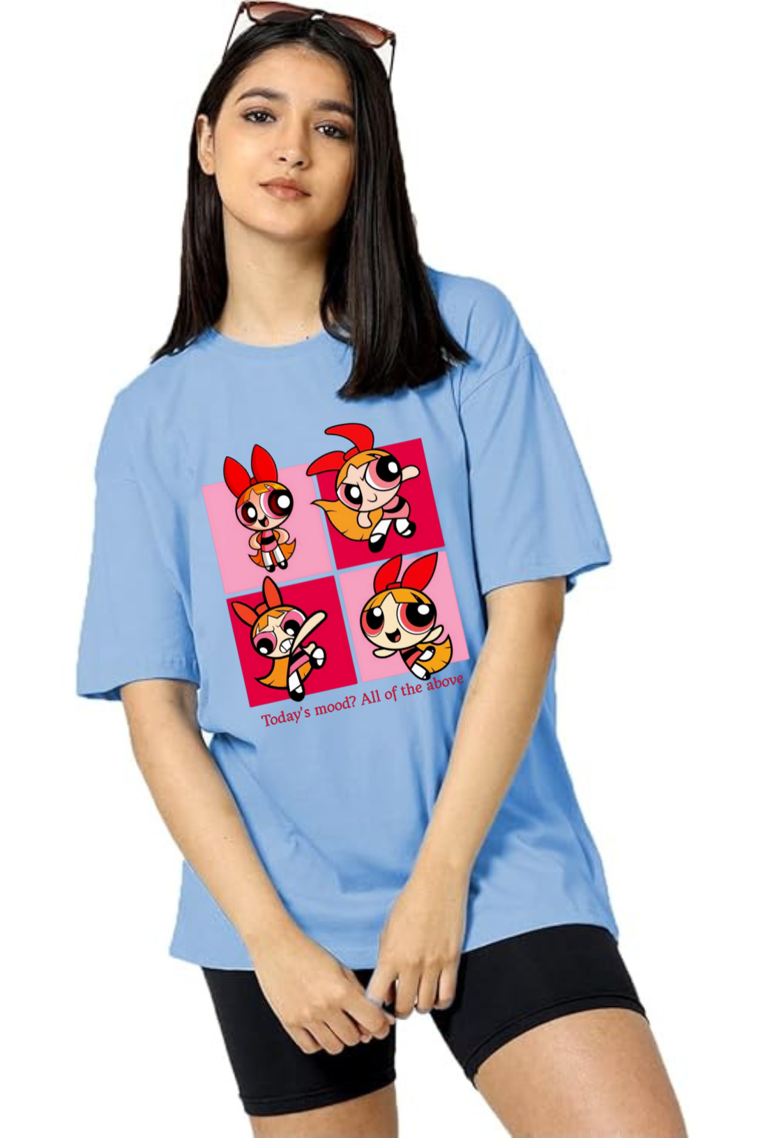 Today's Mood Graphic Printed Classic Oversized T-shirt For Women [240GSM]