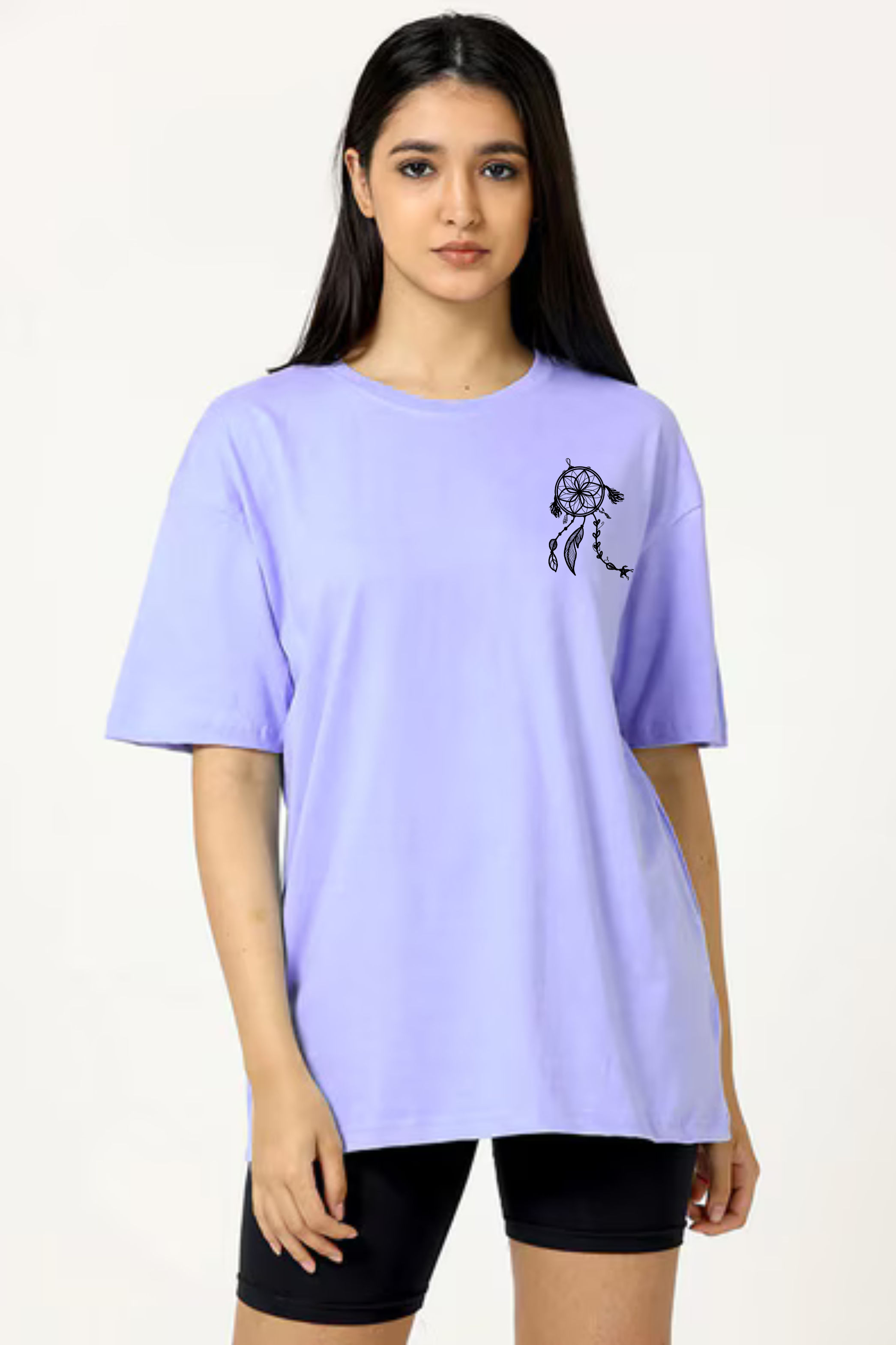 Evil Eye Graphic Printed Classic Oversized T-shirt For Women [240GSM]