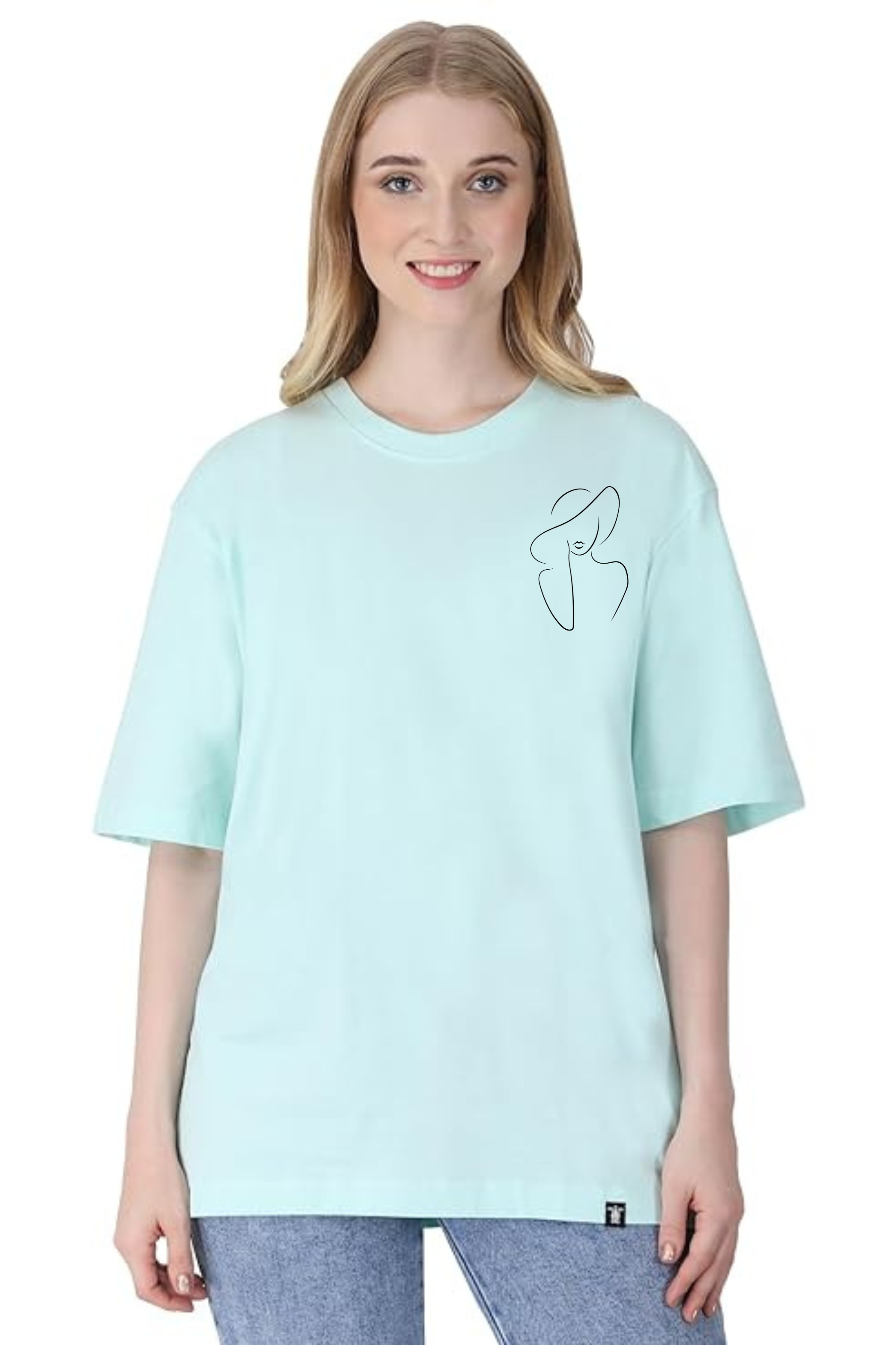 Fashion Graphic Front And Back Printed Classic Oversized T-shirt for Women [240GSM]