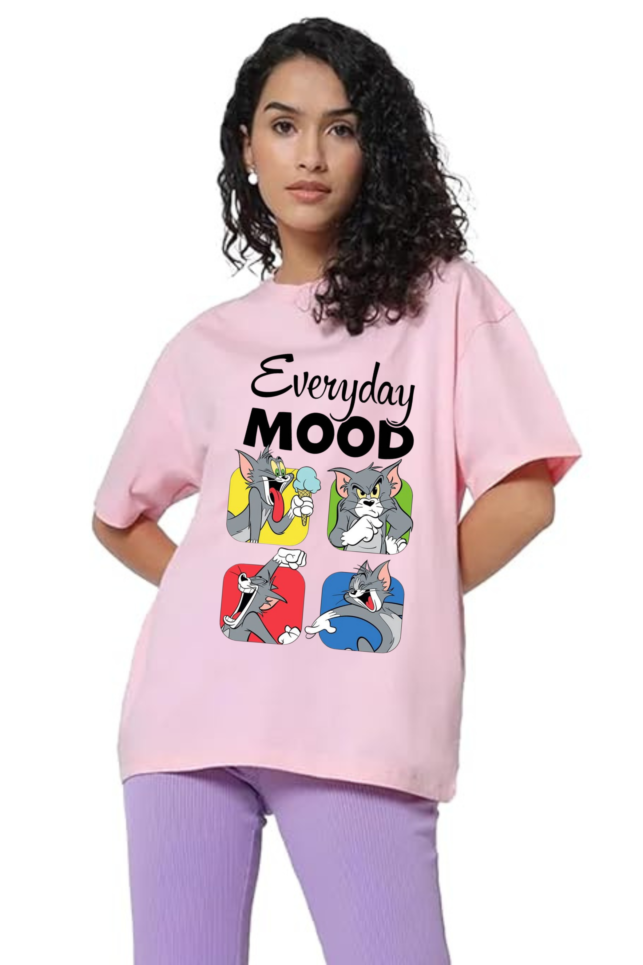 Everyday Mood Graphic Printed Classic Oversized T-shirt For Women [240GSM]