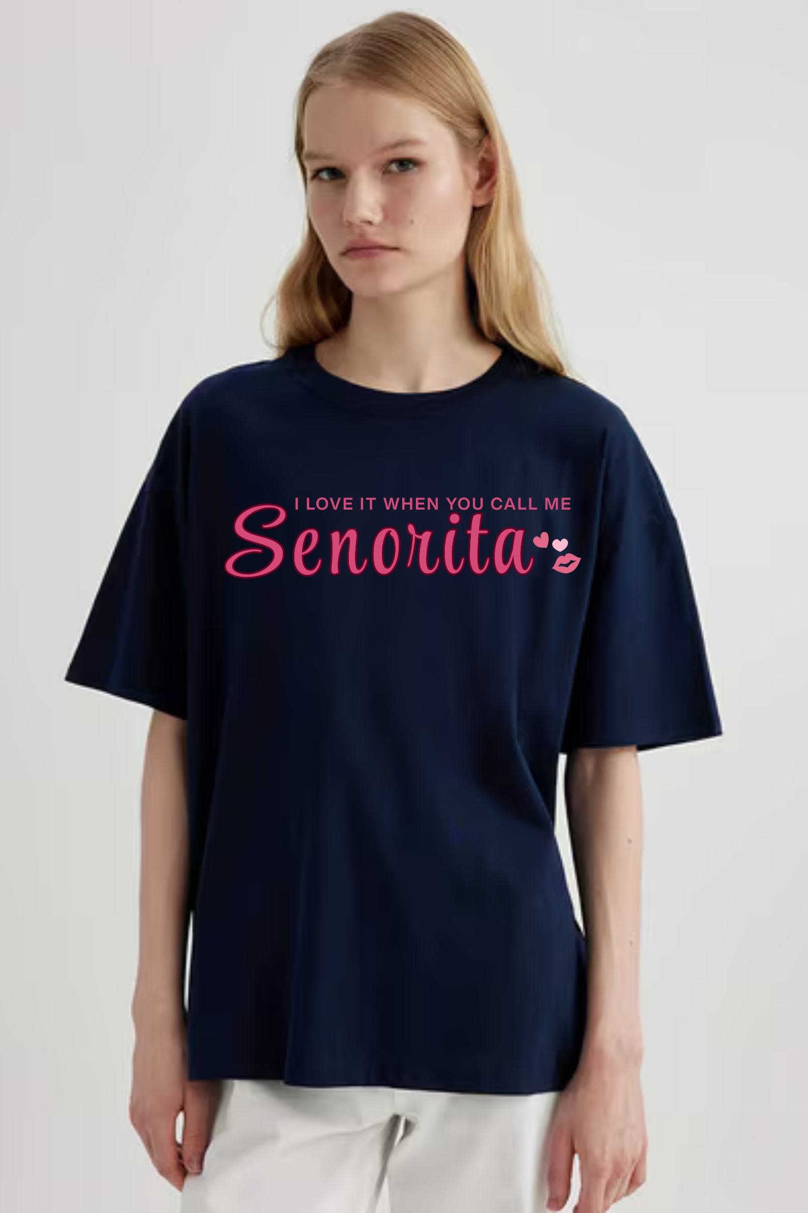 Senorita Graphic Printed Classic Oversized T-shirt For Women [240GSM]