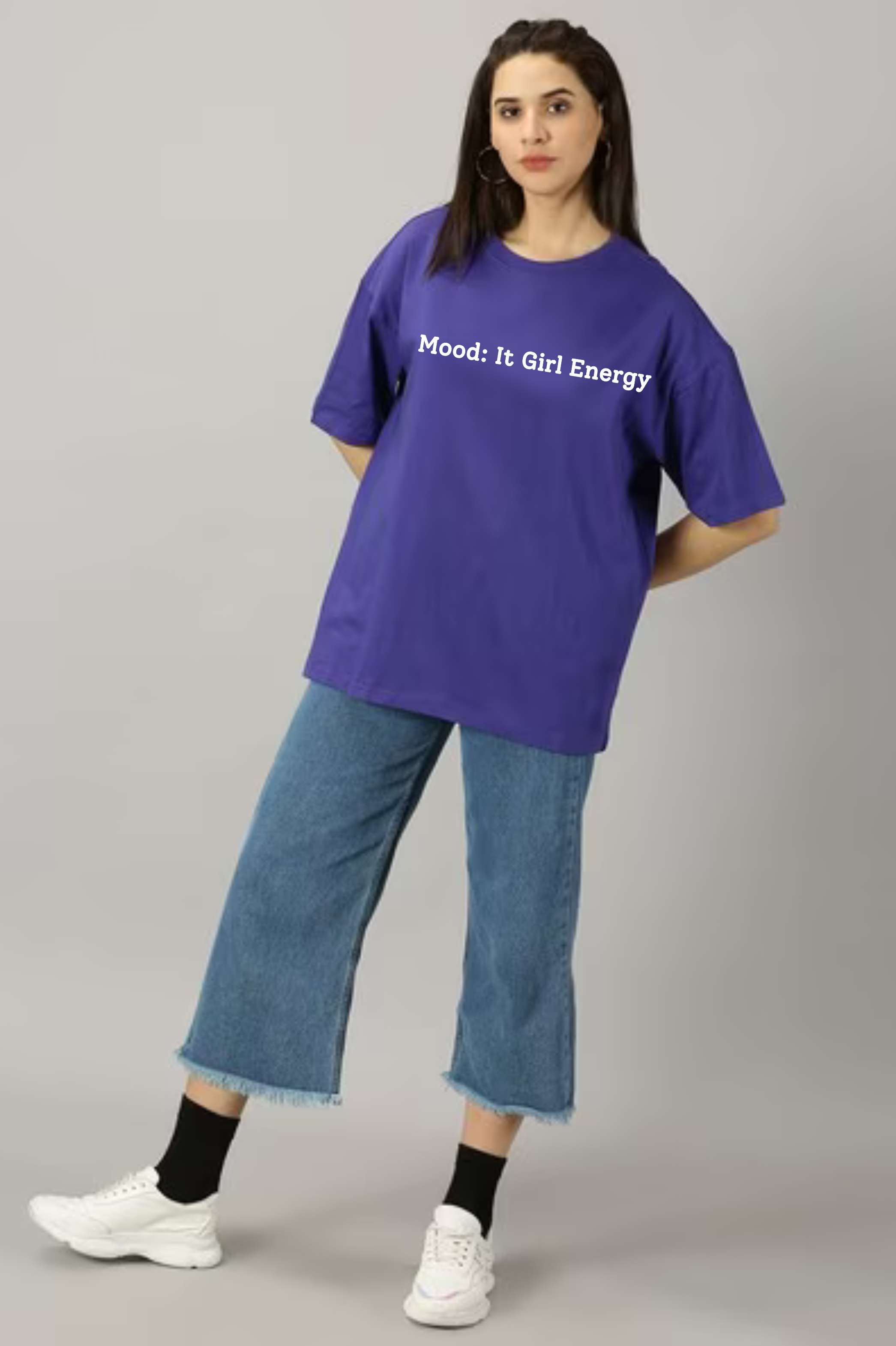 It Girl Energy Graphic Printed Classic Oversized T-shirt For Women [240GSM]