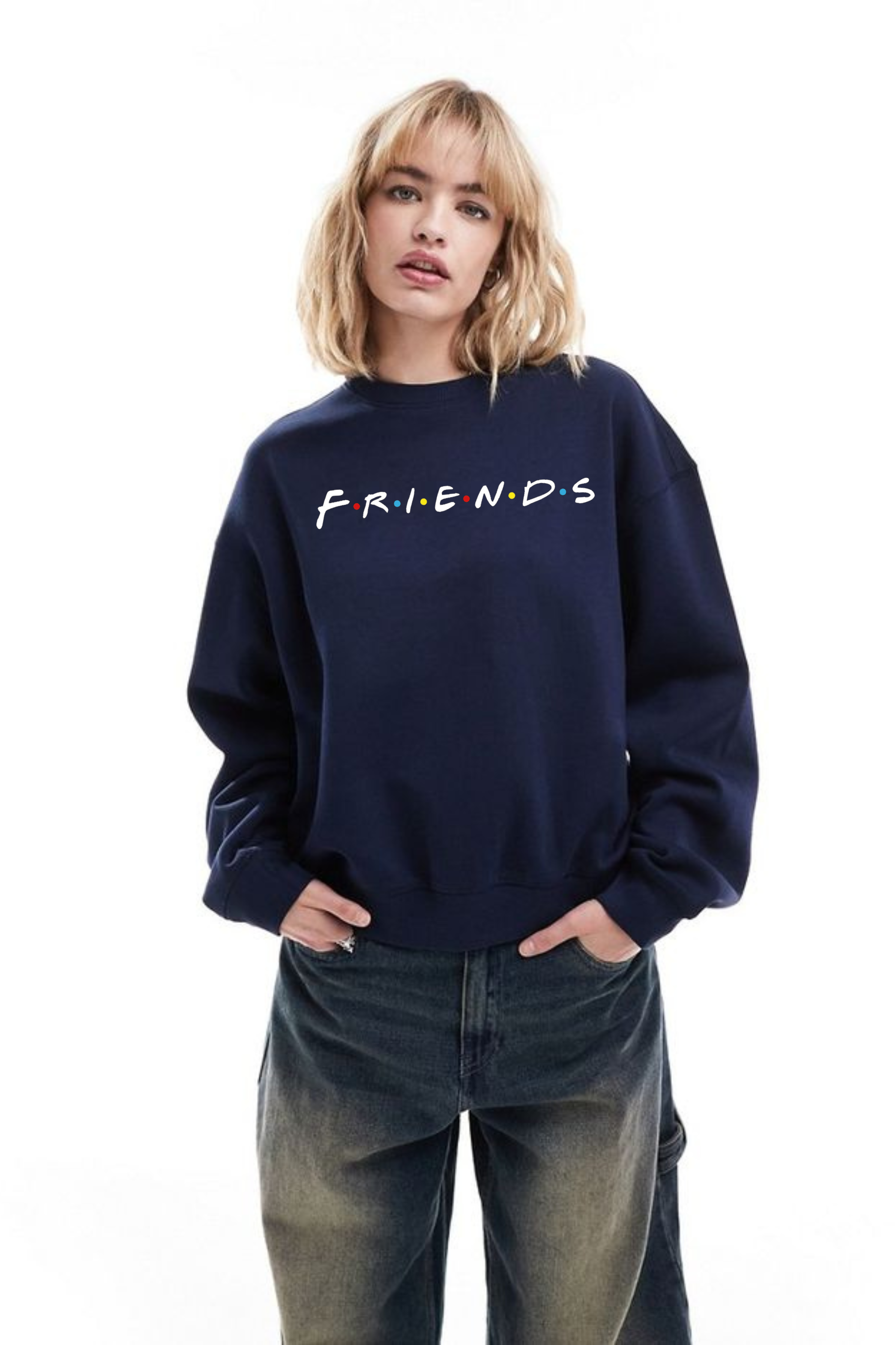 F.R.I.E.N.D.S Oversized Graphic Printed Sweatshirt For Women [ Heavyweight 400 GSM ]