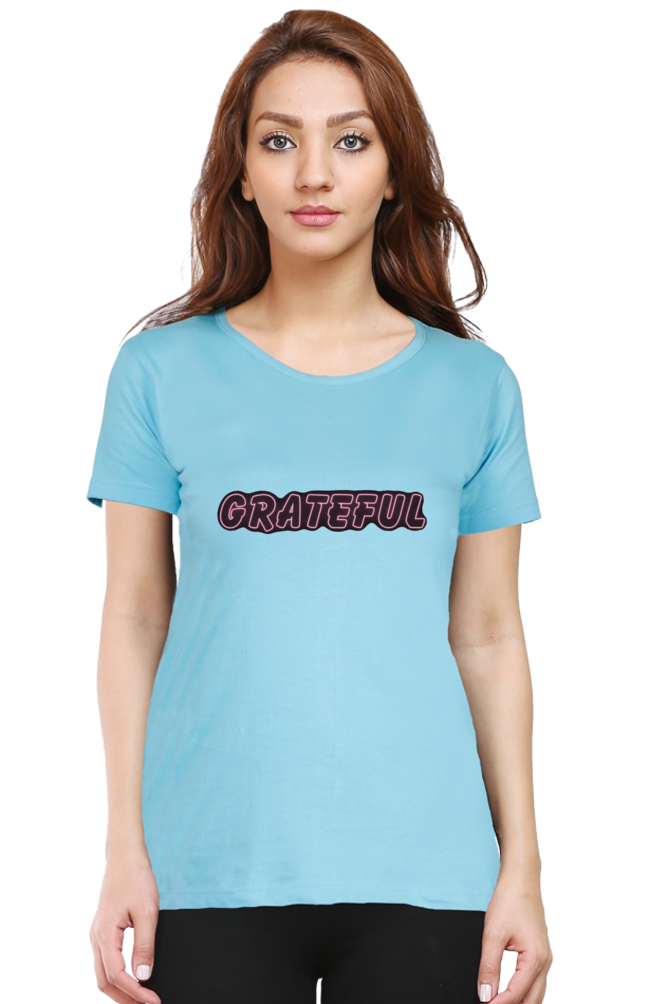 Grateful Printed T-shirt for Women