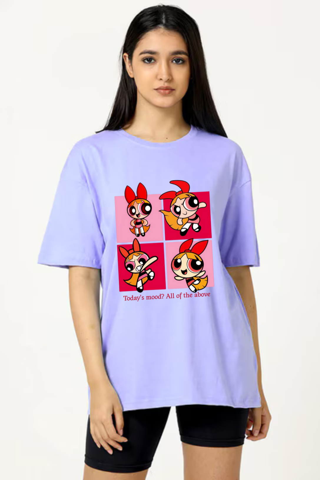 Today's Mood Graphic Printed Classic Oversized T-shirt For Women [240GSM]