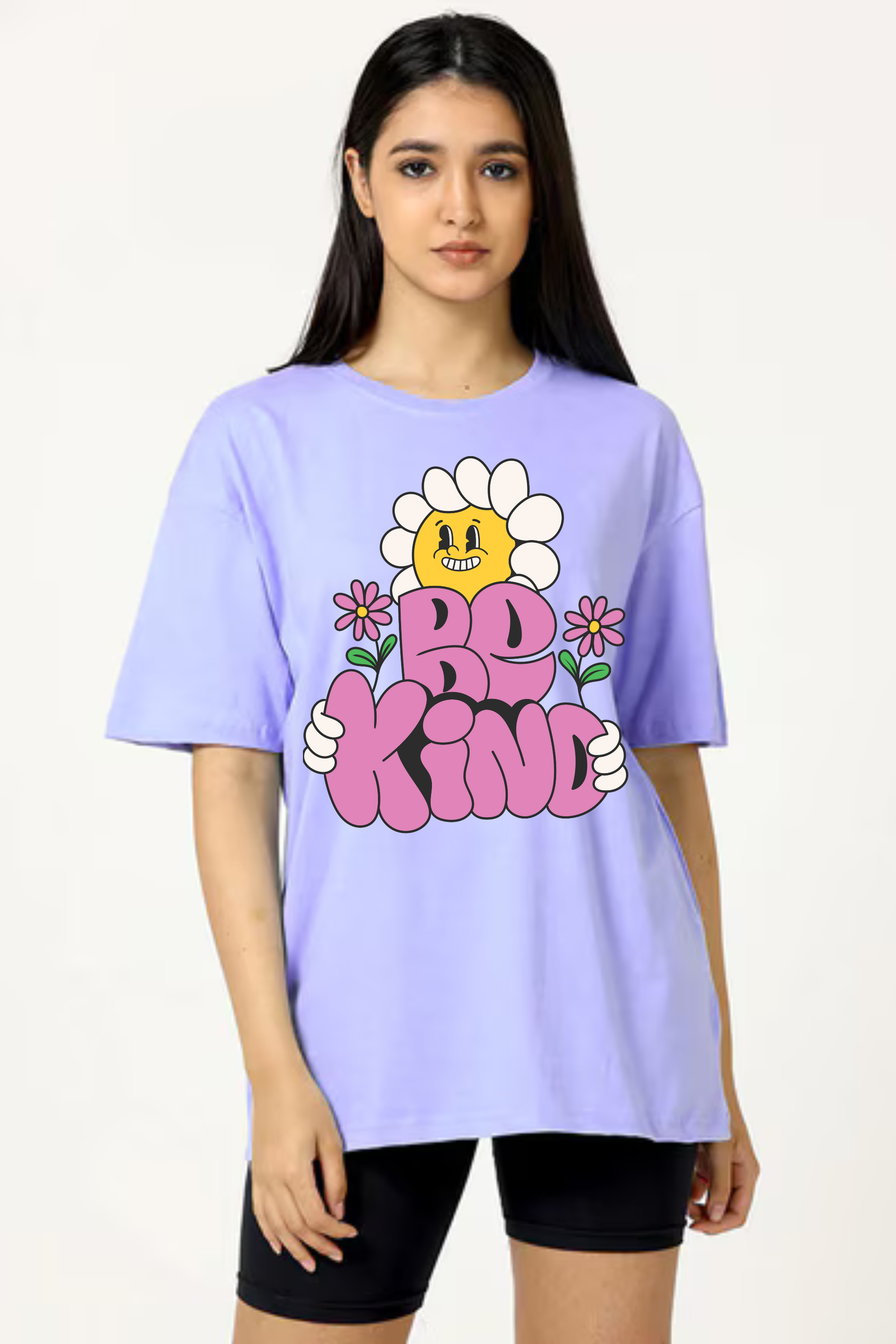 Be Kind Graphic Classic Oversized T-shirt for Women [240 GSM]