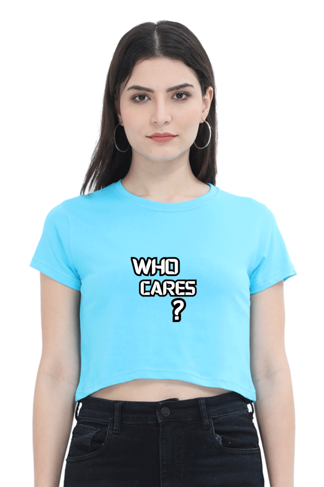 Who Cares Printed Crop Tops For Women