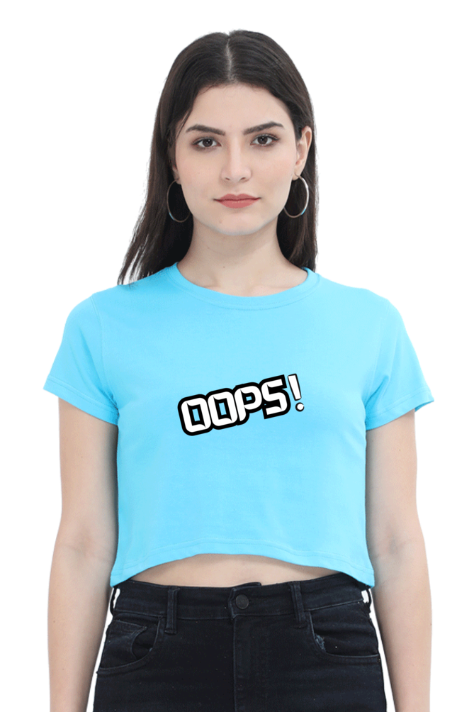 Oops Printed Crop Tops For Women