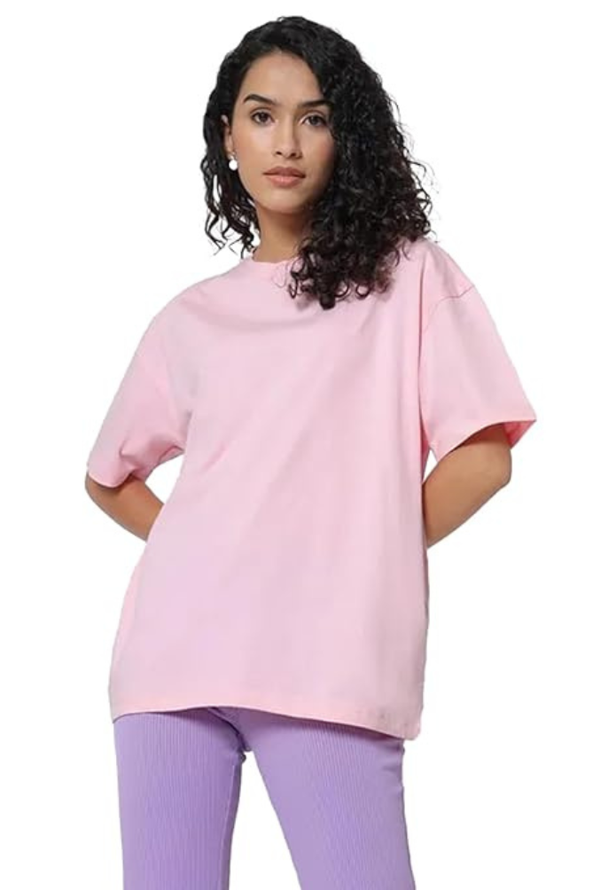 Solid Oversized Classic T-shirt for Women[240GSM]