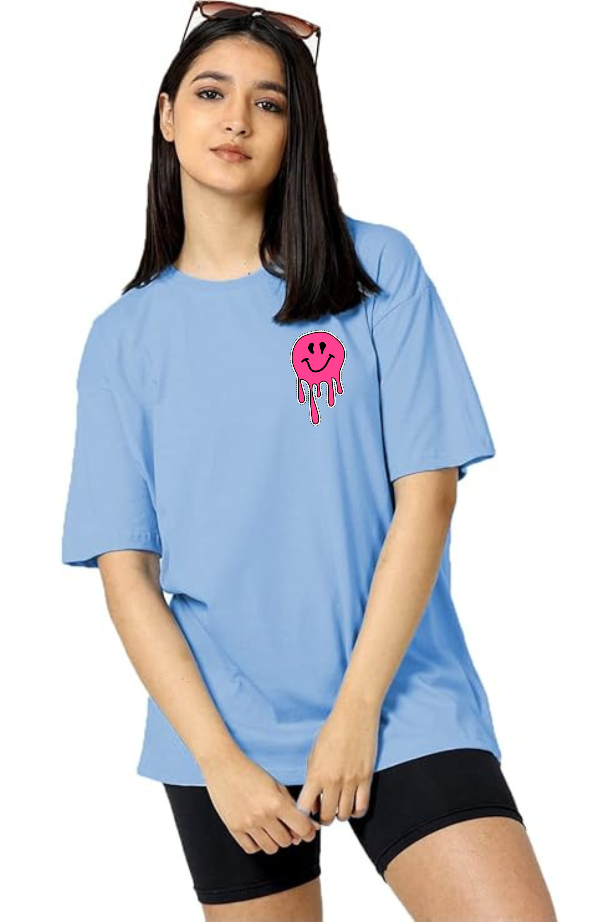 90's Vibes Classic Oversized Front and Back  Graphic Printed T-shirt for Women[240GSM]