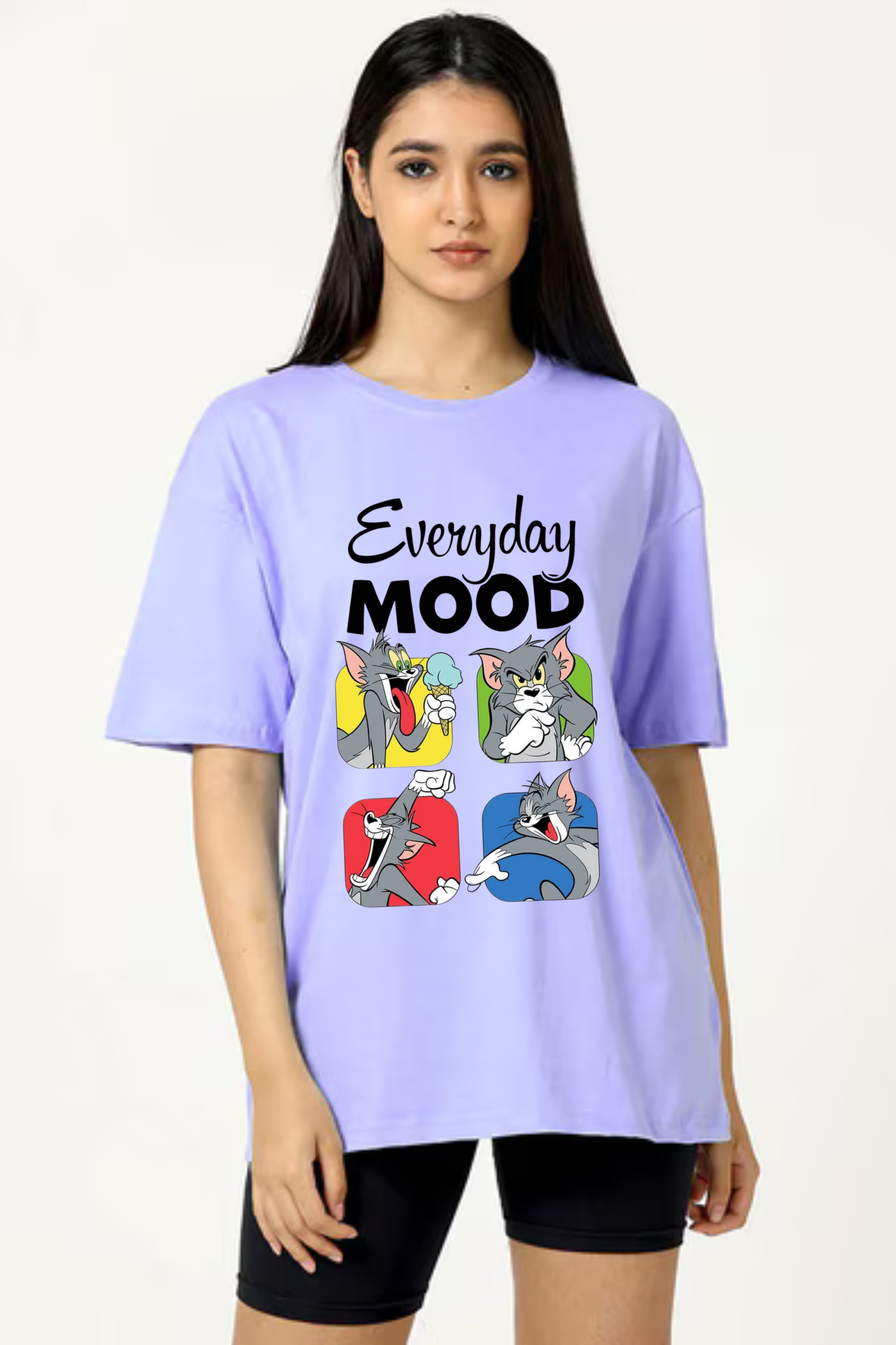 Everyday Mood Graphic Printed Classic Oversized T-shirt For Women [240GSM]