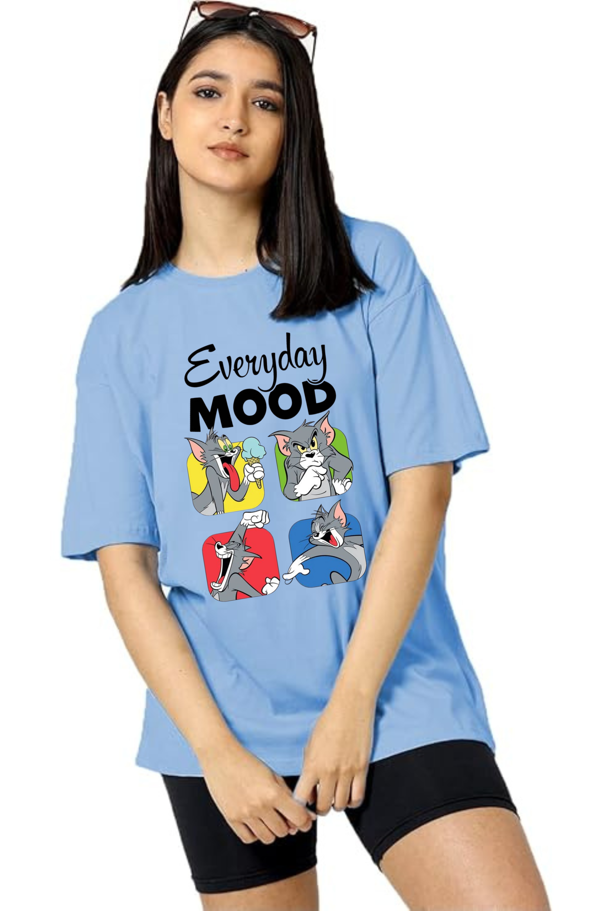 Everyday Mood Graphic Printed Classic Oversized T-shirt For Women [240GSM]