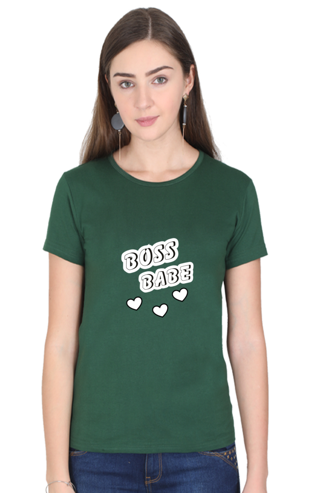 Boss Babe Printed T-shirt for Women
