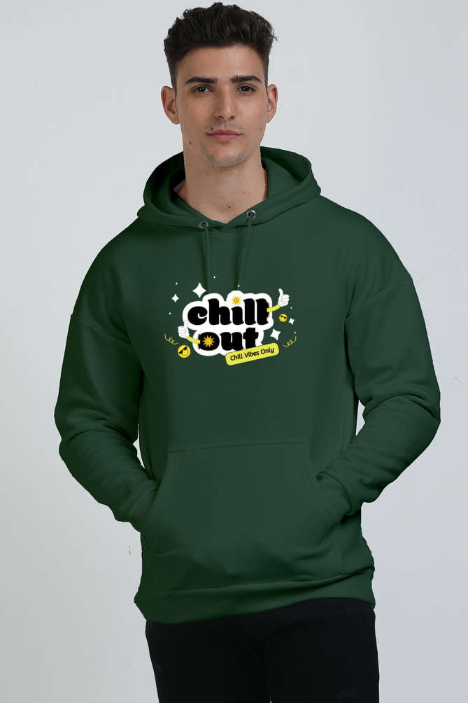 Chill Out Oversized Graphic Printed Hoodie For Men [Heavyweight 400 GSM ]