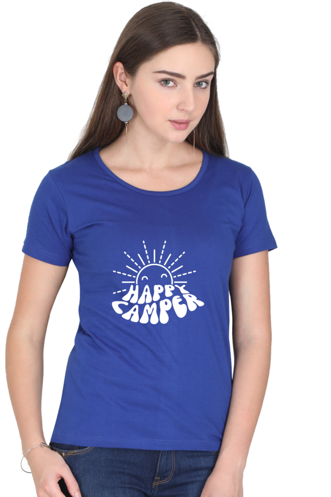 Happy Camper Printed T-shirt for Women